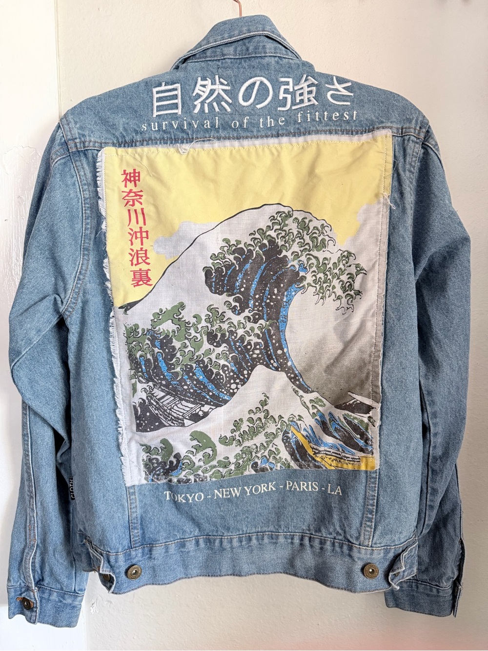 Brooklyn Cloth Blue Japanese Artwork Jean Jacket Men S